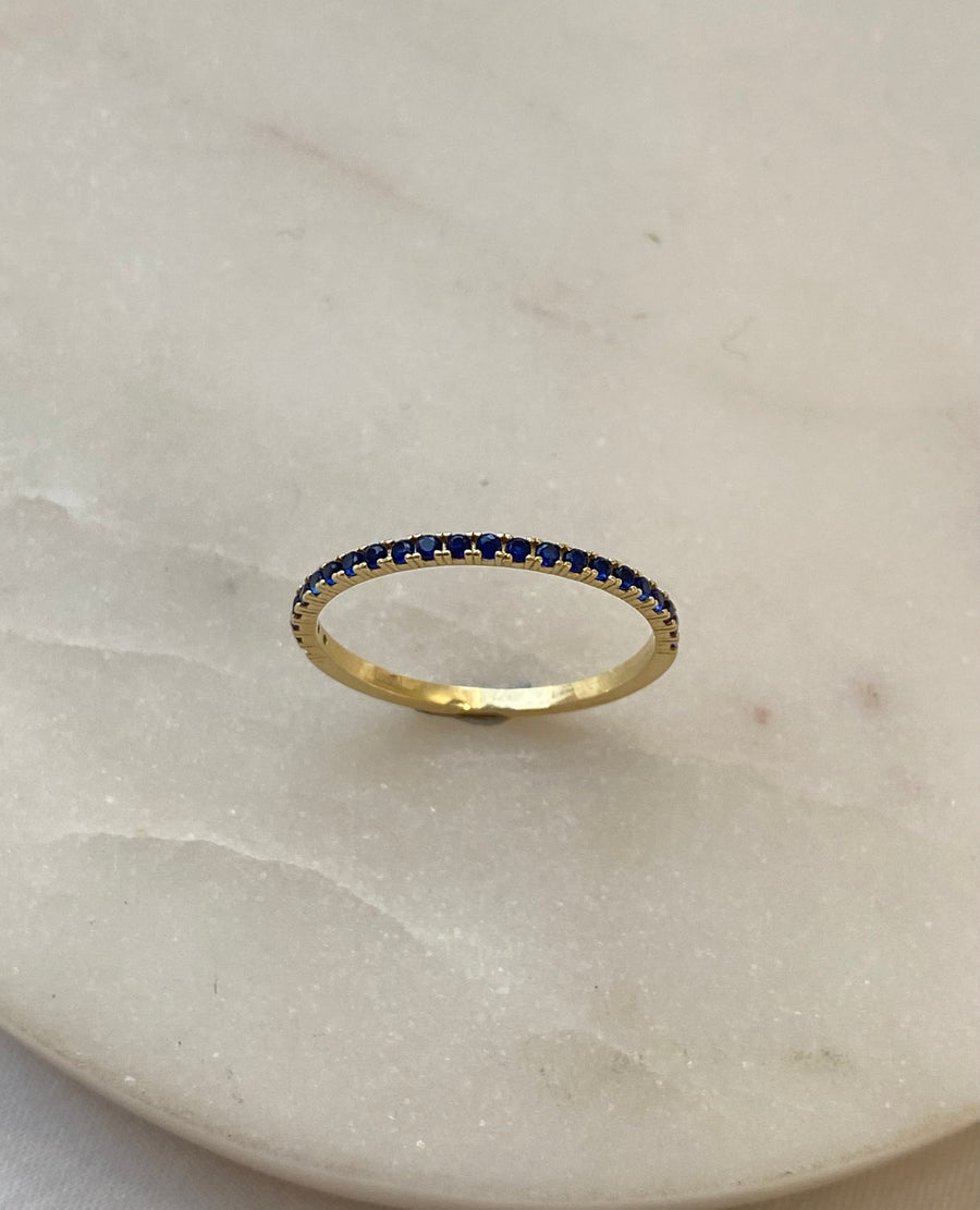 Kék sorköves gyűrű