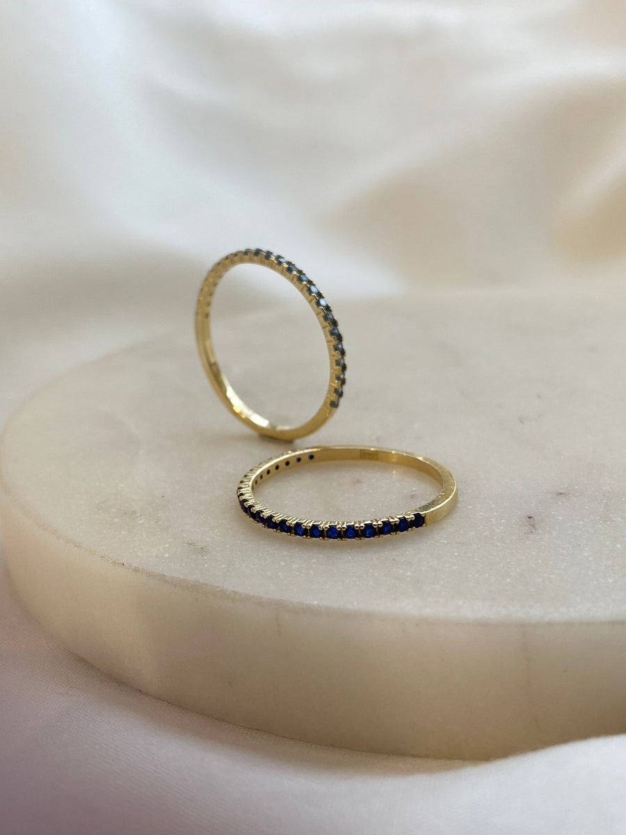 Kék sorköves gyűrű